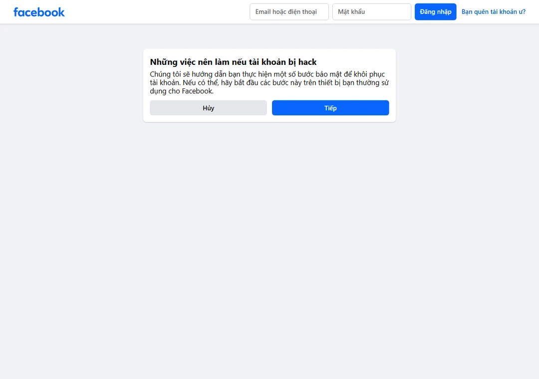 Facebook bị hack - trang facebook.com/hacked khôi phục tài khoản