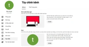 Chọn Xây dựng thương hiệu, tại mục Ảnh chọn Thay đổi.