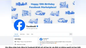 Giao diện một Fanpage Facebook