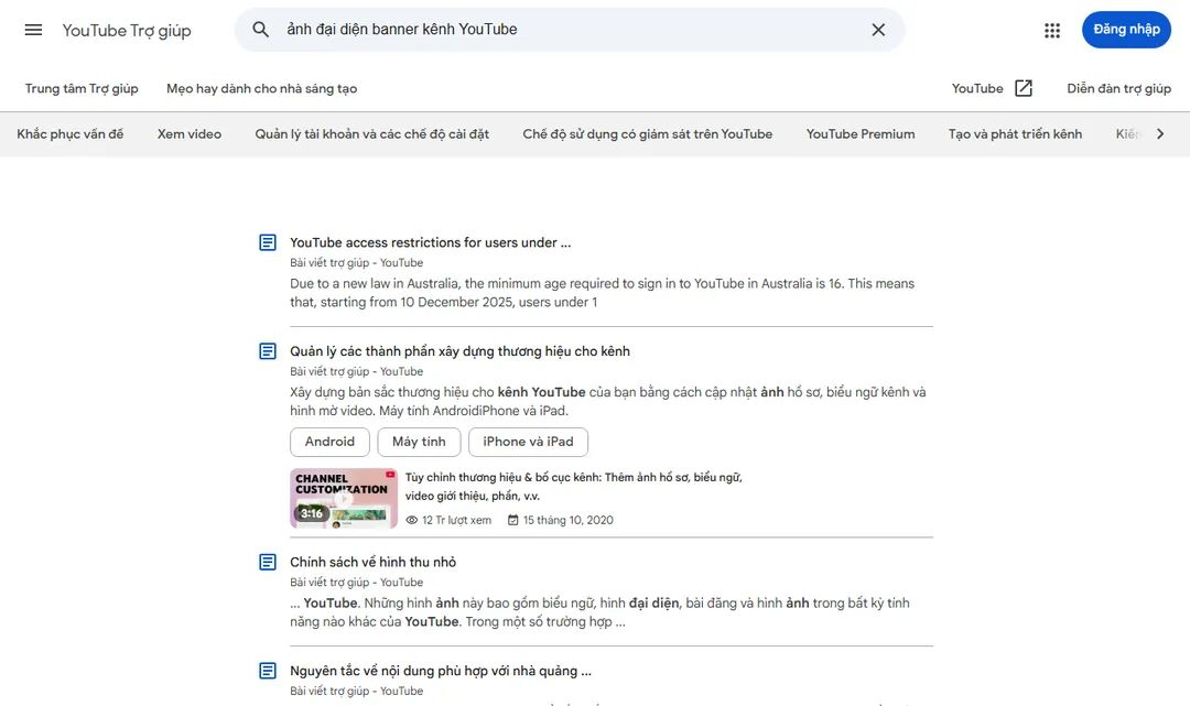 Ảnh đại diện YouTube, banner và giao diện kênh: cách đổi (2026) - Trung tâm trợ giúp YouTube