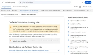 Brand Account YouTube là gì? Cách tạo và quản lý (2026) - Trung tâm trợ giúp YouTube